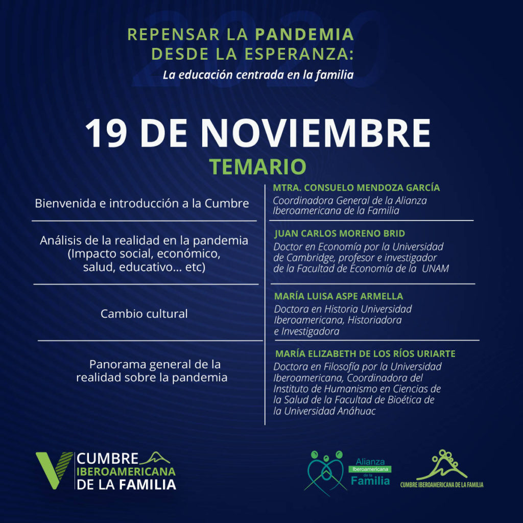 V Cumbre Iberoamericana de la Familia Programa 19 noviembre